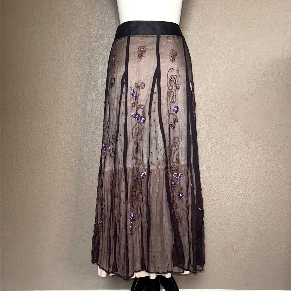 Gorgeous J. Peterman Co Embellished Skirt NWOT - Picture 4 of 16